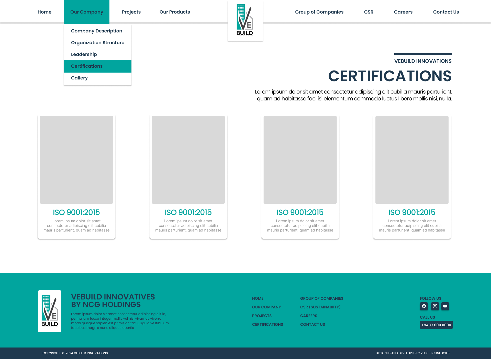 Our Company - Certifications